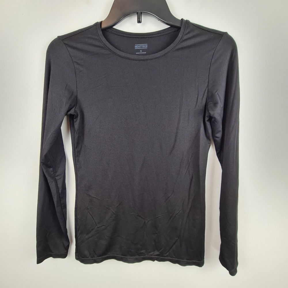 Uniqlo Heattech Long Sleeve Crew Neck Thermal Top Black Small Base Layer Warm